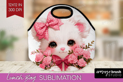 Bear Roses Valentine Lunch Bag Cute Valentines Day Lunch Bug Product Image 1