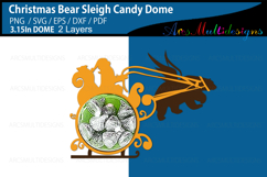 Christmas bear Sleigh candy dome Product Image 2