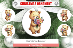 Ornament Bear Spring Bouquet Product Image 1