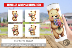 Tumbler Bear Spring Bouquet Product Image 1