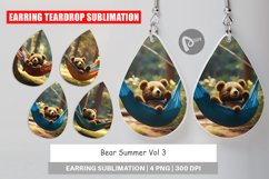 Earring Teardrop Bear on Summer Day Product Image 1