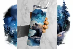 Bear Tumbler Wrap, 20 oz tumbler wrap, Bear Tumbler Wrap, Bear Png