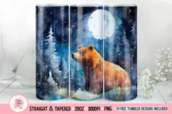 Bear Tumbler Wrap, 20 oz tumbler wrap, Bear Tumbler Wrap, Bear Png