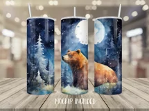 Bear Tumbler Wrap, 20 oz tumbler wrap, Bear Tumbler Wrap, Bear Png
