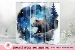 Bear Tumbler Wrap, 20 oz tumbler wrap, Bear Tumbler Wrap, Bear Png