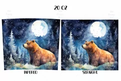 Bear Tumbler Wrap, 20 oz tumbler wrap, Bear Tumbler Wrap, Bear Png