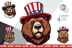 Bear Patriotic Clipart Product Image 1