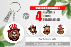 Keychain Bear Patriotic Product Image 1