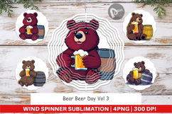 Wind Spinner Bear Beer Day Product Image 1
