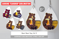 Earring Bear Beer Day Product Image 1