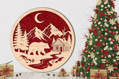 Bear Wilderness Round SVG Product Image 2