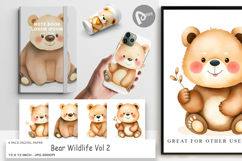 Digital Paper Bear Wildlife Product Image 1