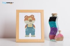 Bear With Overalls Cross Stitch Pattern PDF File | Animal Cross Stitch Patterns Product Image 2