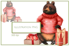 Cute Bear with Presents Product Image 1