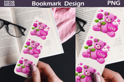 Valentine Bear Bookmark | Love Heart Bookmark Product Image 1