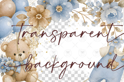 Teddy Bear Watercolor Clipart Product Image 2