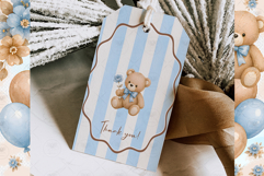 Teddy Bear Watercolor Clipart Product Image 3