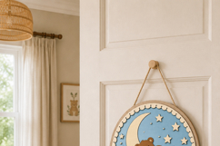 Bear Baby Name Sign SVG | Woodland Nursery Door Sign Product Image 4