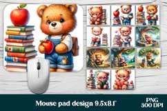 Bear mouse pad bundle | Animal mousepad | Books mouse pad Product Image 1