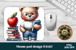 Bear mouse pad | Books mouse pad | Books lover Product Image 1