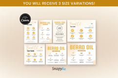 Beard Oil Care Instruction Card Template Product Image 9