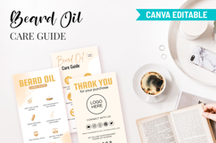 Beard Oil Care Instruction Card Template Product Image 8