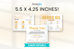 Beard Oil Care Instruction Card Template Product Image 6