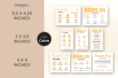 Beard Oil Care Instruction Card Template Product Image 5