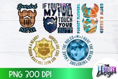Beard Sublimation Bundle | Beard Quotes Design | PNG Design Product Image 4