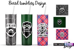Beard Tumblers Bundle | Beard Quotes Sublimation | Men PNG Product Image 5