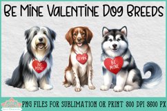 Be Mine Valentine Dog Breeds | Sublimation Clipart Product Image 1