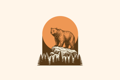Vintage Bear Explore the Wild Logo Product Image 1