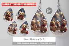 Earring teardrop Bears Christmas Product Image 1