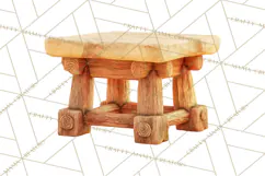 Fairy Tale Storybook Bears Cottage Clipart PNG Product Image 5