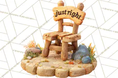 Fairy Tale Storybook Bears Cottage Clipart PNG Product Image 2