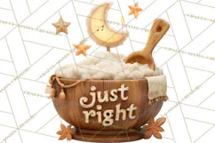Fairy Tale Storybook Bears Cottage Clipart PNG Product Image 3