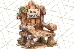 Fairy Tale Storybook Bears Cottage Clipart PNG Product Image 4