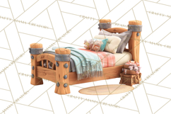 Fairy Tale Storybook Bears Cottage Clipart PNG Product Image 5