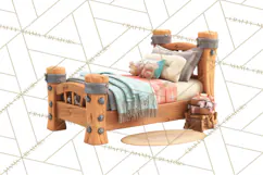 Fairy Tale Storybook Bears Cottage Clipart PNG Product Image 5