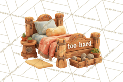 Fairy Tale Storybook Bears Cottage Clipart PNG Product Image 2
