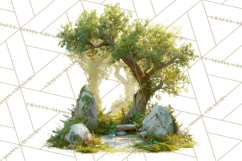 Fairy Tale Storybook Bears Cottage Clipart PNG Product Image 4