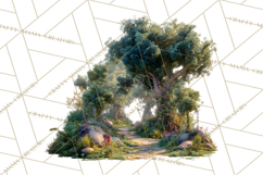 Fairy Tale Storybook Bears Cottage Clipart PNG Product Image 2