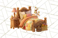 Fairy Tale Storybook Bears Cottage Clipart PNG Product Image 2