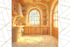 Fairy Tale Storybook Bears Cottage Clipart PNG Product Image 4