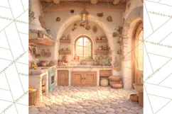 Fairy Tale Storybook Bears Cottage Clipart PNG Product Image 5