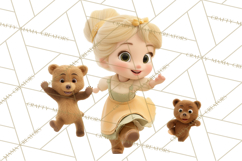 Fairy Tale Storybook Bears Cottage Clipart PNG Product Image 2
