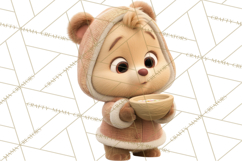 Fairy Tale Storybook Bears Cottage Clipart PNG Product Image 4