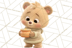 Fairy Tale Storybook Bears Cottage Clipart PNG Product Image 2