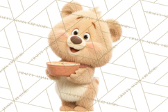 Fairy Tale Storybook Bears Cottage Clipart PNG Product Image 3