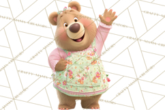 Fairy Tale Storybook Bears Cottage Clipart PNG Product Image 4